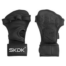 SKDK 延伸型掌部止滑墊 運動訓練輔助帶, 黑色, 1個