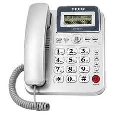 TECO 東元 XYFXC301 來電顯示有線電話機/家用電話/市內電話/桌上電話/固定電話/室內電話 銀色