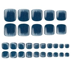 Finger Suit 冰藍色腳趾甲片 30p 套組, 單一顏色, 1個