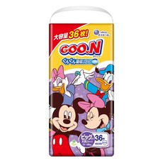 GOO.N 大王 日本境內版拉拉褲 迪士尼版 13~28kg, 36片, 2XL