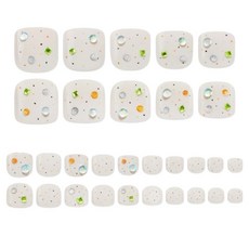 Finger Suit 穀物風腳趾甲片 30p 組, 1個, 白色