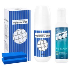NOWET 美白自助磁磚填縫修補劑 300g + Super Nine 去除劑 150ml + 塗抹器 2入組, 1套