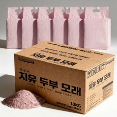 구구펫 응고형 극세입자 고양이 두부모래 11L, 3kg, 6개, 플라워