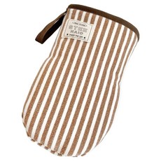 THE ZAKKA 北歐條紋廚房手套 FREE, 拿鐵棕, 1個