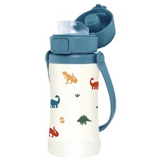 그로미미 스테인리스 다이노소어 유아 텀블러, 미드나잇블루, 1개, 300ml