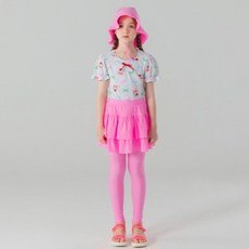 아이러브제이 체리콕 셔링 래쉬가드 상의 + 치마 레깅스 + 수영모 세트