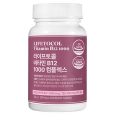 라이프토콜 비타민B12 1000 컴플렉스 50g, 1개, 250정 1개, 250정