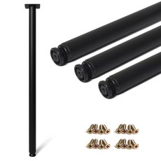 Sonjabisesang 鐵製圓形32mm傢俱腳 700mm, 黑色, 4個