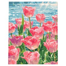 플레이어바웃 DIY 명화 그리기 세트 40 x 50 cm, 햇살 튤립, 1개