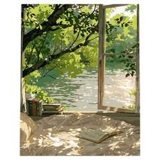 플레이어바웃 DIY 명화 그리기 세트 40 x 50 cm, 숲속 창가, 1개