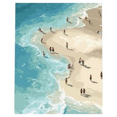 플레이어바웃 DIY 명화 그리기 세트 40 x 50 cm, 여름 해변, 1개