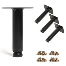 Sonjabisesang 鐵製圓形 25mm 傢俱腳 120mm, 黑色, 4個