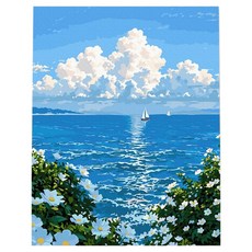 플레이어바웃 DIY 명화 그리기 세트 40 x 50 cm, 바다와 수평선, 1개