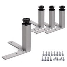 Sonjabisesang 鐵製方形傢俱腳 100mm, 銀色, 4個