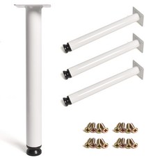 Sonjabisesang 鐵製圓形32mm傢俱腳300mm, 白色, 4個
