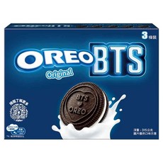 OREO 奧利奧 BTS 聯名款 原味夾心餅乾 香草口味夾心 3條, 315g, 1個