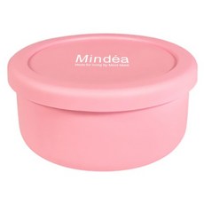 Mindea 矽膠圓形便當盒 700ml, 粉色, 1個
