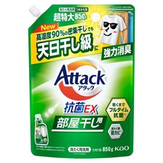 Attack 一匙靈 強效洗衣精補充包 室內晾曬除臭, 850g, 1個