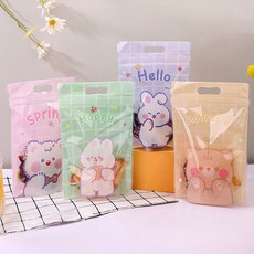 투데이리빙 대용량 캐릭터 구디백 지퍼 봉투 4종 x 25p 세트 R98435A, 혼합색상, 1세트