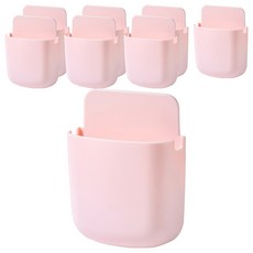 핫핫마켓 다양한 컬러와 무타공 리모콘 걸이, 8개, 핑크 8개, 핑크