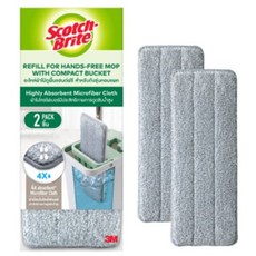 3M Scotch-Brite 百利 3M 免手洗拖把桿補充包 2入, 1個