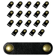 ALLCOVER 皮質扣式電線束帶, 黑色, 20個