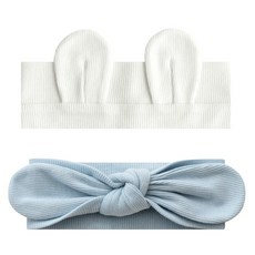 BABY&I 新生兒髮帶 兔子 + 蝴蝶結組合