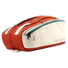 Wilson 2026 羅蘭·加洛斯 9PK 球拍袋 WR8052801001, 奶油色 + 泥土色 + 綠色, 1個
