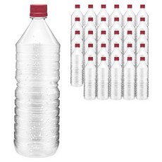 mir 耐壓蓋透明PET圓形飲料空瓶 紅色, 30個, 1.5L