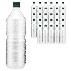 mir 耐壓蓋透明PET圓形飲料空瓶 綠色, 30個, 1.5L