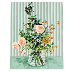 플레이어바웃 DIY 명화 그리기 세트 40 x 50 cm, 플라워 글라스, 1개