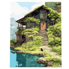 플레이어바웃 DIY 명화 그리기 세트 40 x 50 cm, 포레스트 홈, 1개
