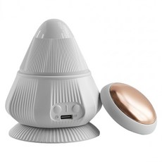 Aura 電動吸附式錐形筋膜球/無線震動熱敷按摩器, 皓月灰, 1個