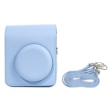 HYAN 海恩 磁扣皮質相機包 + 背帶 副廠適用拍立得mini13/12 海鹽藍, 1套, CAI015