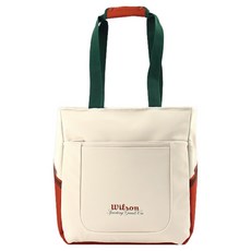 Wilson 2026 Rolan Garos 托特包 WR8054401001, 奶油色 + 泥土色 + 綠色, 1個