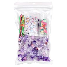 JOW BUY 蕉蕉購物 巴洛克串珠手機鍊材料包, 紫色, 1套