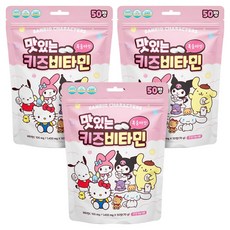 아텍스 산리오캐릭터즈 맛있는 키즈비타민 70g, 3개, 50정 3개, 50정