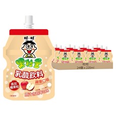 旺旺 果粒多乳酸飲料 蘋果口味, 24個, 220ml
