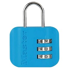 Master Lock 可變更密碼便條型姓名牌旅行用行李箱Daniel鎖 藍色 4670DCOL, 1個