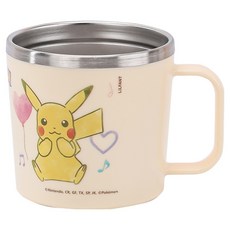LiLFANT 寶可夢 Curly 洗碗機用不鏽鋼杯 L, My Healing, 1個, 260ml