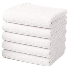 HOTEL IN HOME The Bath 洗臉毛巾 200g 40支棉紗, 白色, 5個