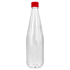 mir 耐壓蓋透明PET飲料空瓶 Hori 紅色, 65個, 750ml