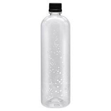 mir 耐壓蓋透明PET飲料空瓶 弧形黑色, 44個, 1L