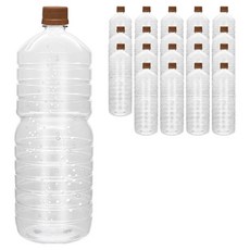 mir 耐壓蓋 透明PET飲料空瓶 圓形 棕色, 20個, 2L