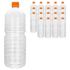 mir 耐壓蓋透明PET圓形飲料空瓶 柳橙, 20個, 2L