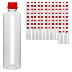 mir 耐壓蓋透明PET飲料空瓶 直筒 紅色, 100個, 500ml