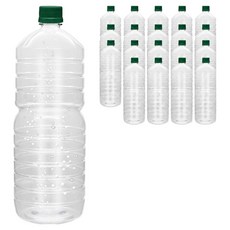 mir 耐壓蓋 透明PET飲料空瓶 圓形 綠色, 20個, 2L