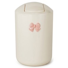 JOW BUY 蕉蕉購物 ins蝴蝶結桌面垃圾桶, 米色