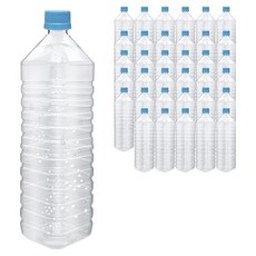 mir 耐壓蓋透明PET飲料方形容器 藍色, 36個, 1.5L