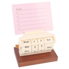 투데이리빙 클래식 만년 탁상용 달력 R98459W, 1개, 우드